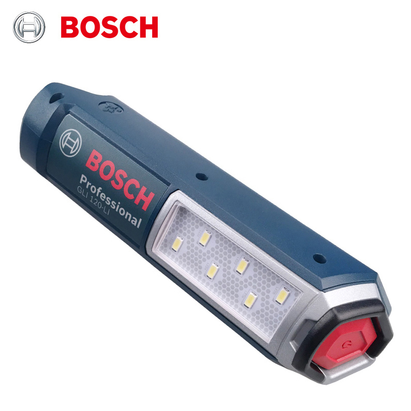보쉬 GLI 120-LI 무선 작업 빛 12V 300 루멘 핸드 헬드 충전식 LED 손전등 가변 램프 회전 후크